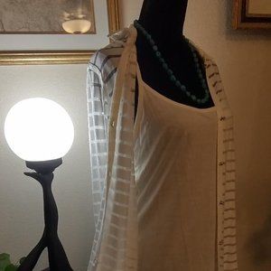 XL International Concepts White ladies one piece top. NWT